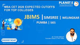 MBA CET Expected Cut Offs for TOP Colleges | Gulab Nebhani | Planet E