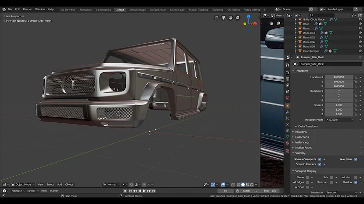 How to model 3D Cars In Blender 2.8 Mercedes G Wagon PART 9