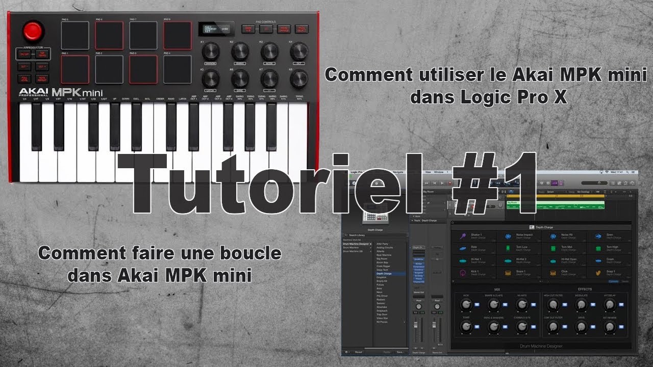 Comment utiliser le Akai MPK mini dans Logic Pro X - Tutoriel #1 - YouTube
