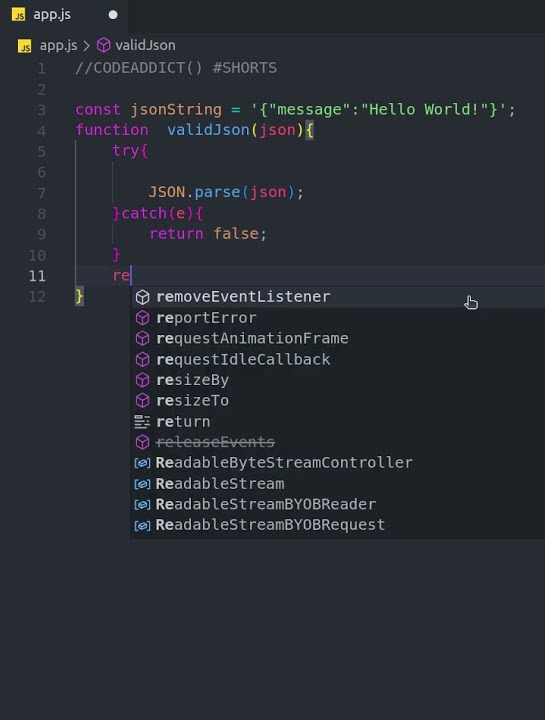  shorts javascript validate json string youtube