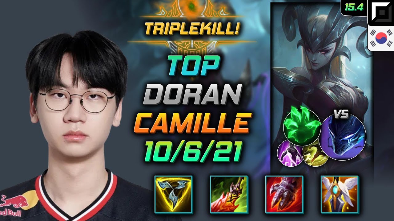 Camille Top Build Doran Trinity Force Grasp of the Undying - LOL KR Challenger Patch 15.4