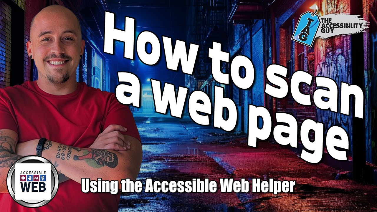 How to scan a web page using the accessible web helper