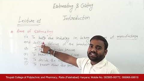 Estimating & Costing; Introduction, Lecture 01 HD
