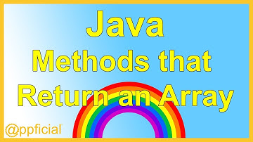 Returning Arrays from a Method in Java - Array Return Type - Java Programming Tutorial - Appficial