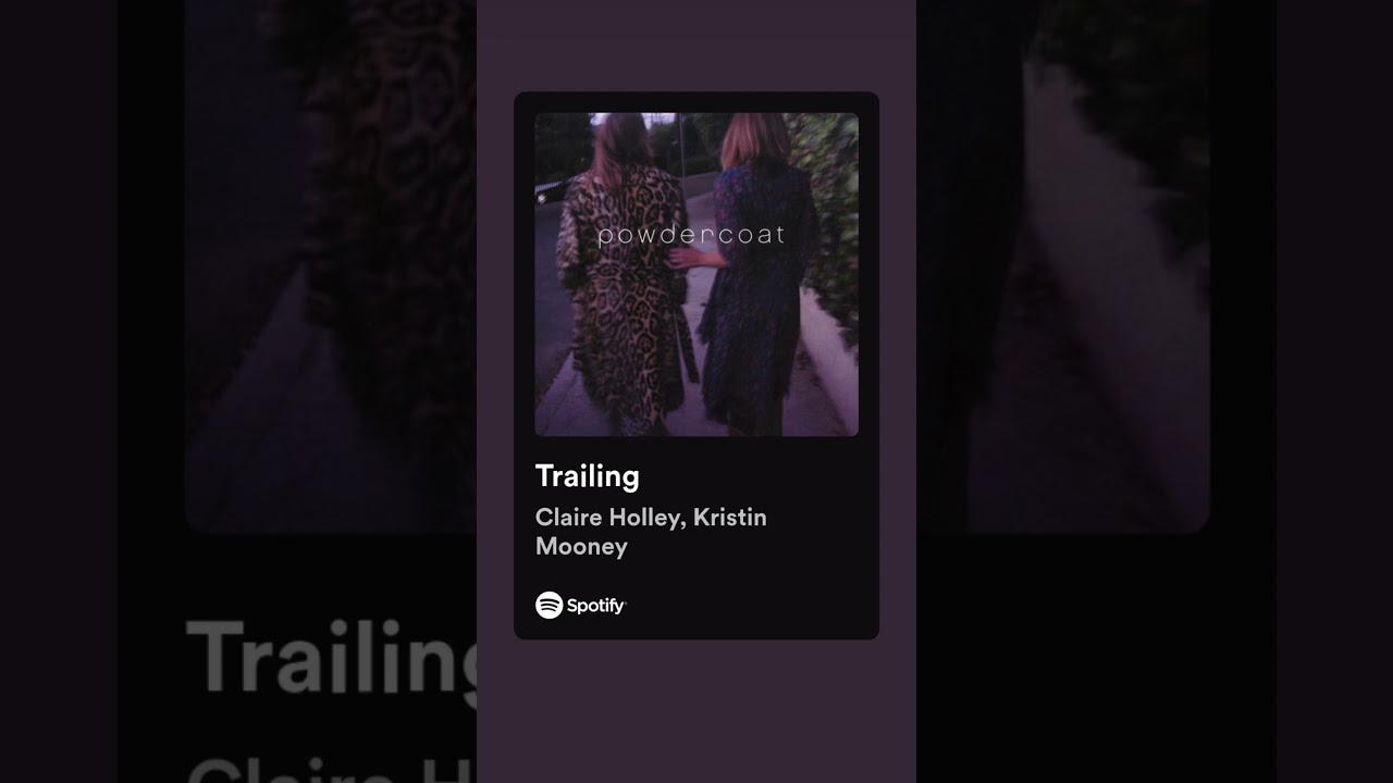 Watch "Trailing" from Claire Holley and Kristin Mooney. Streaming now at Spotify. #music #americana on YouTube Watch "Trailing" from Claire Holley and Kristin Mooney. Streaming now at Spotify. #music #americana on YouTube
