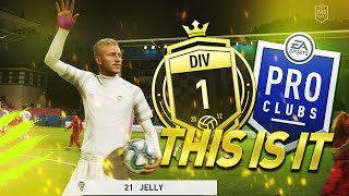 WINNING DIVISION ONE WITH EASE!! (FIFA 20 PRO CLUBS)
