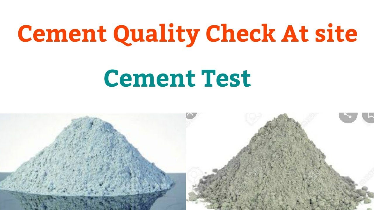 Cement Quality Check At Site , Cement Test - YouTube