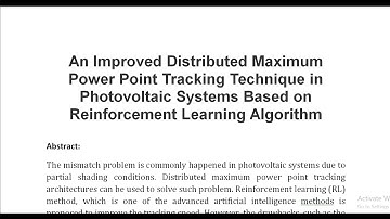An Improved Distributed Maximum Power Point Tracking Technique in Photovoltaic Systems Based on Rein
