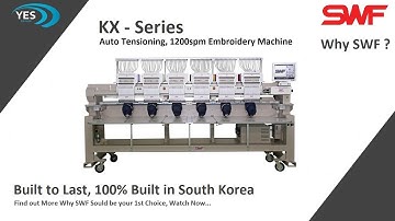 SWF KX-Series Automatic Tenshioning Embroidery Machine #embroiderymachines