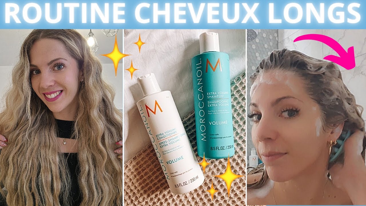 🚿 MA ROUTINE CHEVEUX shampooing + soins💦 Routine MOROCCANOIL facile à suivre 💦 Conseils cheveux long