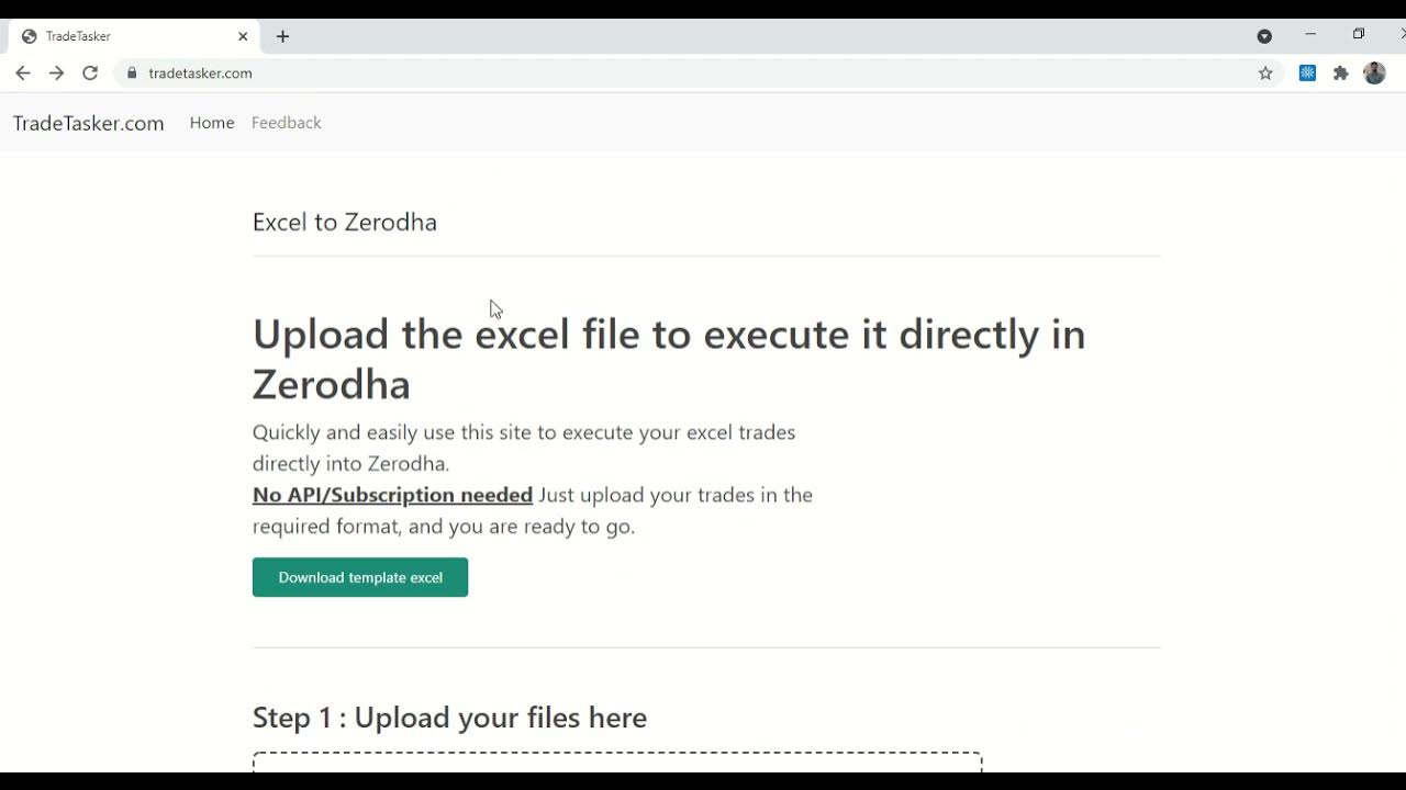 Excel to Zerodha ( Execute excel/bulk trades into Zerodha without any