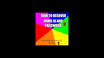 HOW TO RECOVER HRMS ID AND PASSWORD RESET PASSWORD OR FORGOT PASSWORD
