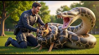 Hero Police Officer Rescues K9 Dog From Mive Pythons Deadly Grip