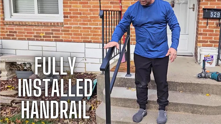 VIVOSUN Outdoor Handrail | 4 Step Stair Handrail