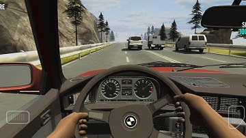 racing in car gameplay highway overtake driving game