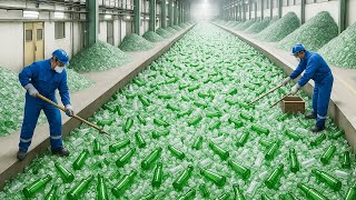 How Millions Of Glass Bottles Are Recycled In Factory – Massive Glass Recycling Line