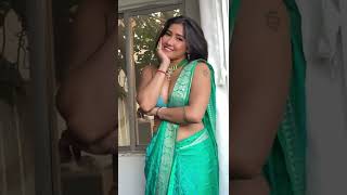 sofia ansari in saree 💚 reel #viral #shorts