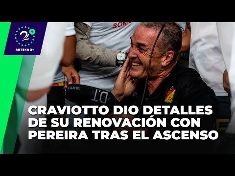 Craviotto dio detalles de su renovación con Pereira tras el ascenso