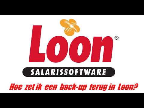 Back-up terugzetten met Loon Salarissoftware