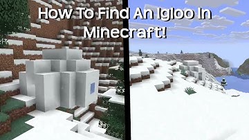 How To Find An Igloo In Minecraft!