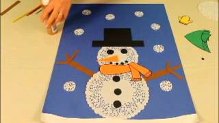 Bonhomme De Neige Avec Des Napperons En Papier Youtube Bonhomme De Neige Avec Des Napperons En Papier Youtube