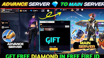 Advance Server Se Real Id Me Gift Kaise Kare | How To Send Advance Server Diamond To Normal Server