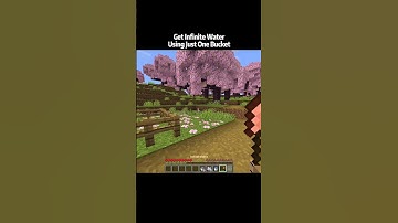 Get infinite water with only one bucket in minecraft