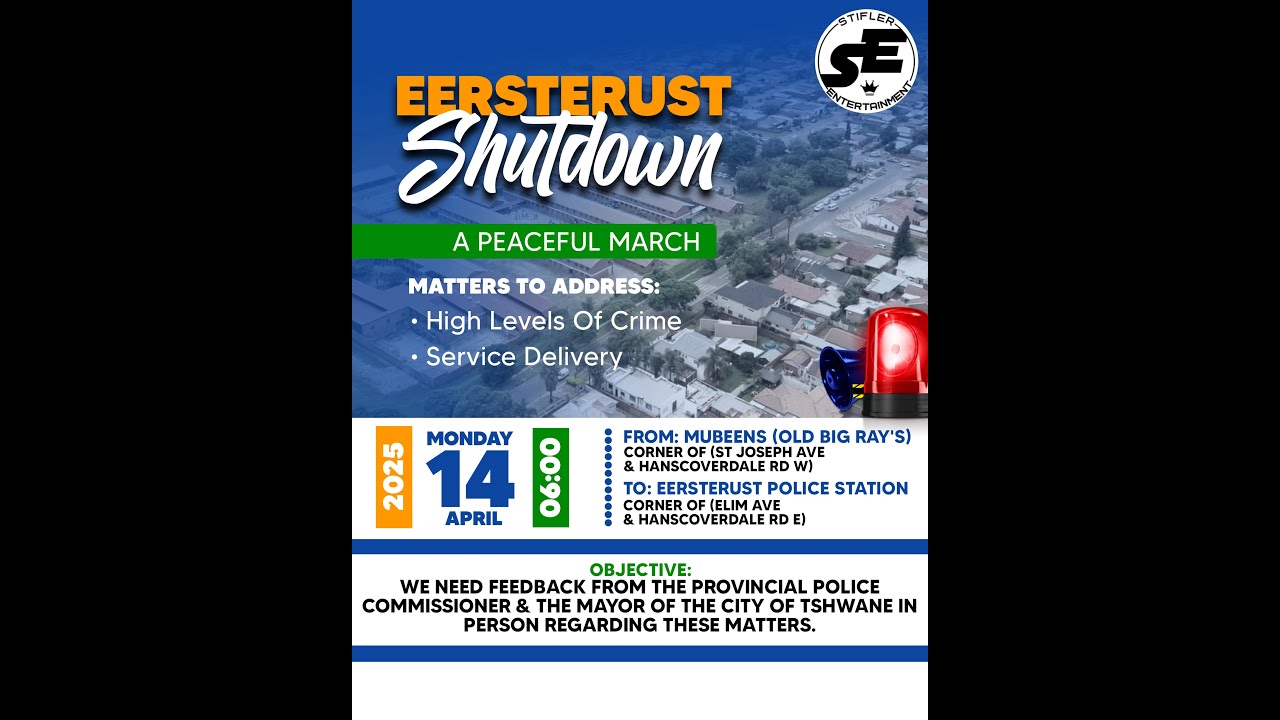 Eersterust Peaceful March Against High Crime Levels and Service delivery