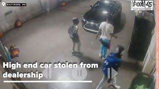 High end car stolen from dealership; a new trend in stolen cars