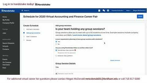 Employer Tutorial for Handshake Virtual Fairs