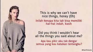 Taylor Swift - This Is Why We Can't Have Nice Things | Lirik Terjemahan