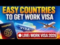 Live: Easiest Countries to Get Work Visa in 2026-Must Watch Before Applying | VisaVerse Global