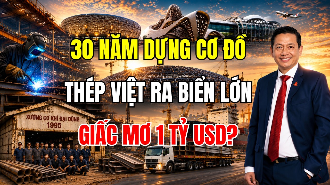 TẬP ĐOÀN THÉP ĐẠI DŨNG:TỪ XƯỞNG CƠ KHÍ NĂM 1995 ĐẾN NHỮNG CÔNG TRÌNH TỶ ĐÔ TRÊN THẾ GIỚI