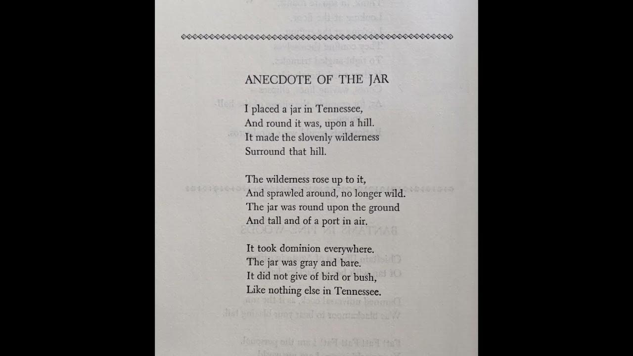 Anecdote Of The Jar YouTube