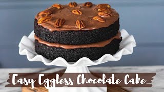 Easiest eggless chocolate cake recipe ...