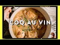 Comfort French Chicken Stew with White Wine - Simple Coq Au Vin Recipe | HONEYSUCKLE