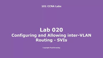 21 Configuring and Allowing inter VLAN Routing   SVI