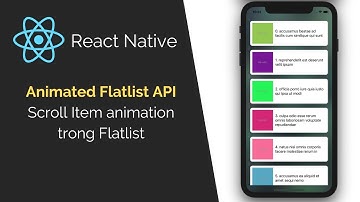 React Native: Scroll Item Animation trong Flatlist