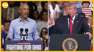 Trump and Obama campaign for candidates during final sprint to midterms