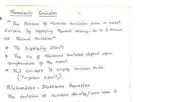 PG TRB / PHYSICS/ Unit 4/ Statistical Mechanics/ Thermionic Emission