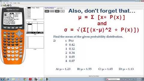 Discrete Random Variable using the TI-84Plus