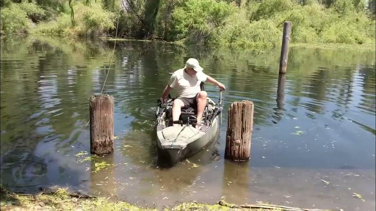 Launch and Land a Hobie PA12 kayak using landing gear from Wilder Side