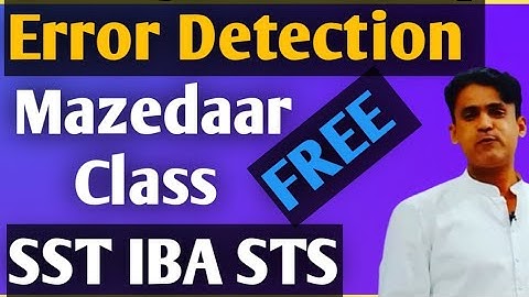 Free Mazedaar Class for ALL || Error Detection || SST BPS-16 IBA STS || SS | SPSC