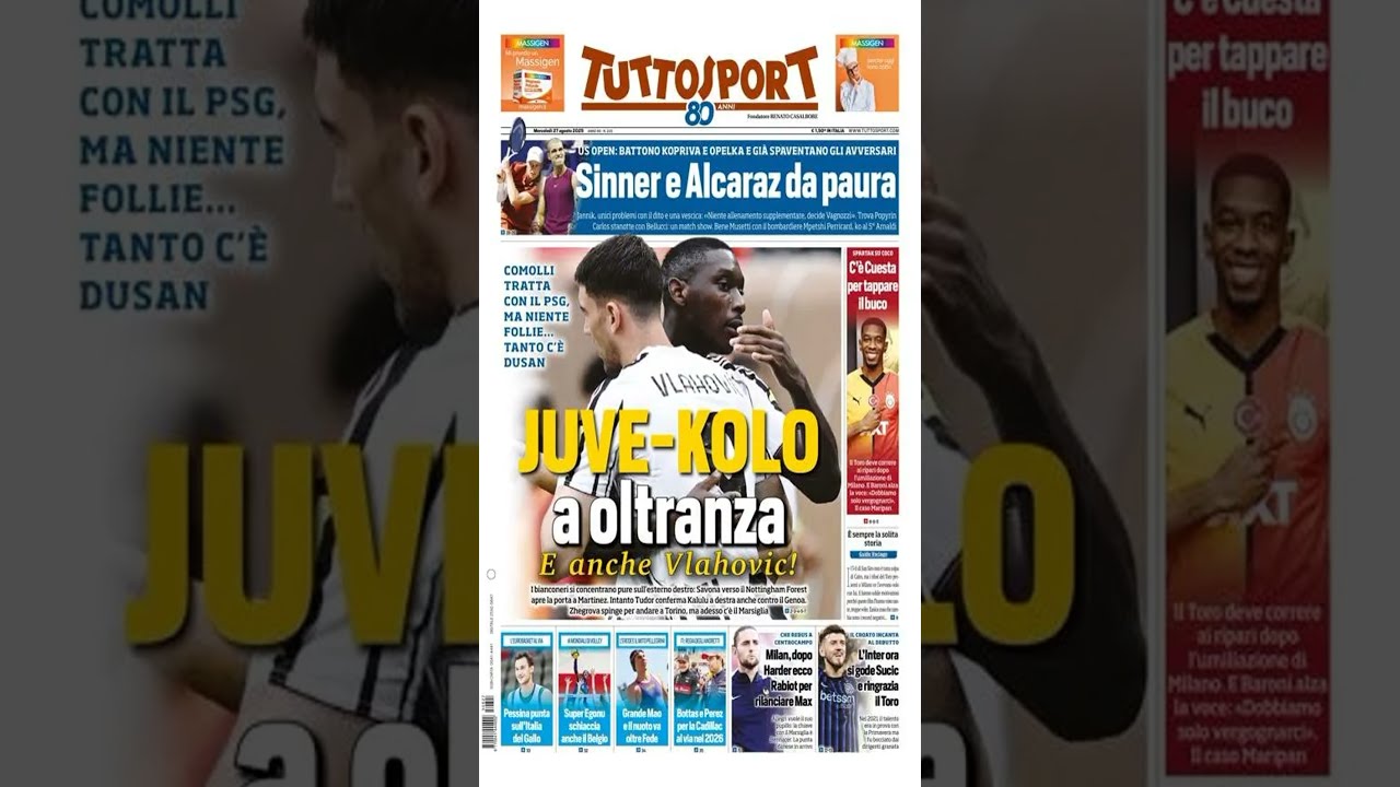 Prime Pagine Quotidiani Sportivi di Oggi - mercoledì, 27 agosto 2025 #video #sports #calcio