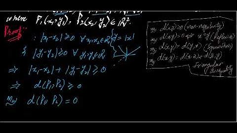 #MTH405 Lecture 25 Part 2 Taxicab 1