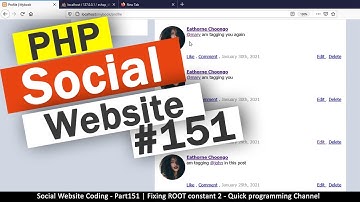 Social Website from scratch - Part 151 - Fixing ROOT constant again | OOP PHP with MYSQL Database