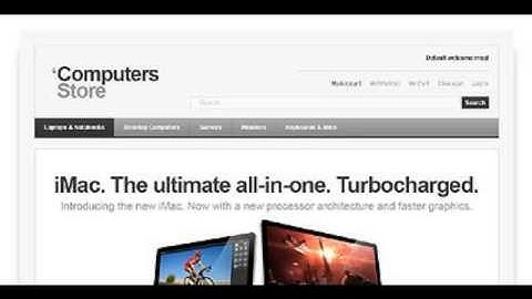 Preview White _ Grey Computer Store Magento Theme by Herme