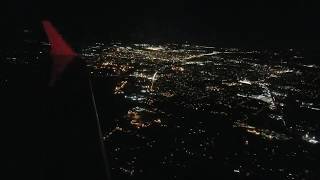 Landing at Akron-canton airport  American airlines CRJ-700