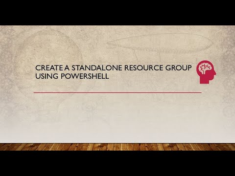 Create Standalone Resource Group Using Powershell - YouTube
