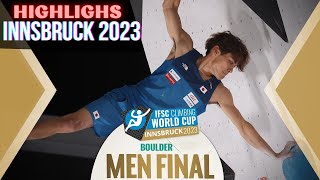 Лучшие моменты | Highlight Men&#39;s Boulder FINALS in Innsbruck Austria 2023 IFSC WorldCup
